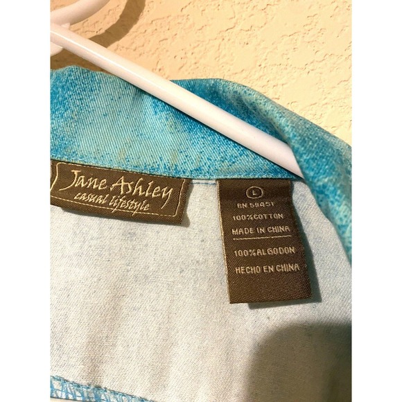 Jane Ashley Casual Lifestyle Women's‎ Turquoise & Yellow Rome Theme Jacket Sz LG - Picture 5 of 9